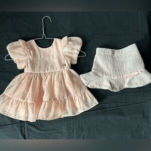 Janie and Jack Boucle Skirt 6-12 months Laura Ashley dress 3-6mo Bundle
